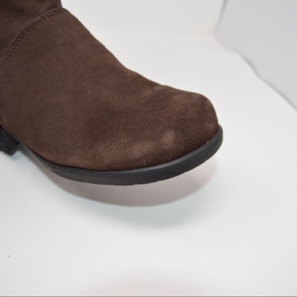Martino of Canada Brown Suede Slouch Boot, Block Heel, Size 9.5 - Picture 15 of 16